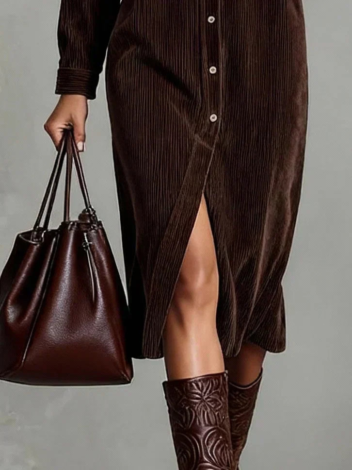 Klara | Elegantes Herbst Kleid im Midi-Stil für Hochzeitsgäste