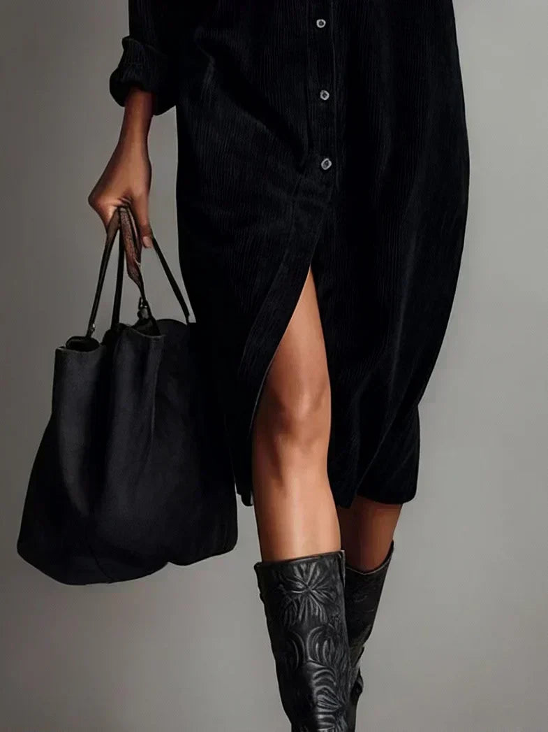Klara | Elegantes Herbst Kleid im Midi-Stil für Hochzeitsgäste
