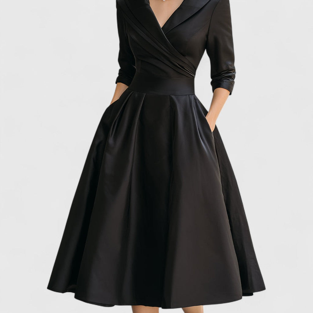 Ida | Elegantes Midikleid mit Wickelbrust für Damen