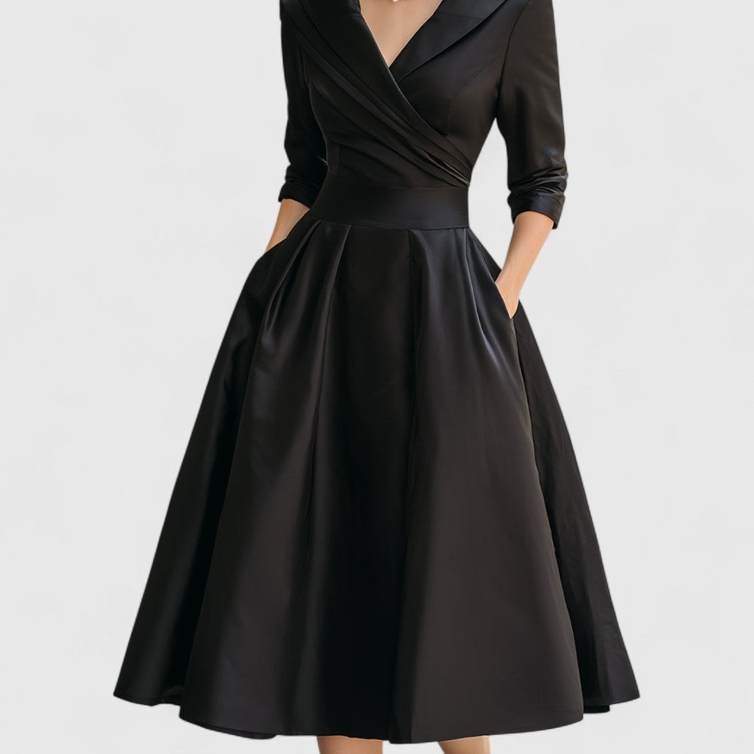 Ida | Elegantes Midikleid mit Wickelbrust für Damen