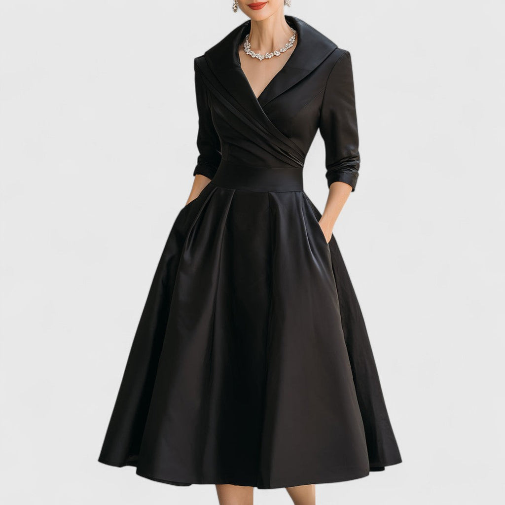 Ida | Elegantes Midikleid mit Wickelbrust für Damen