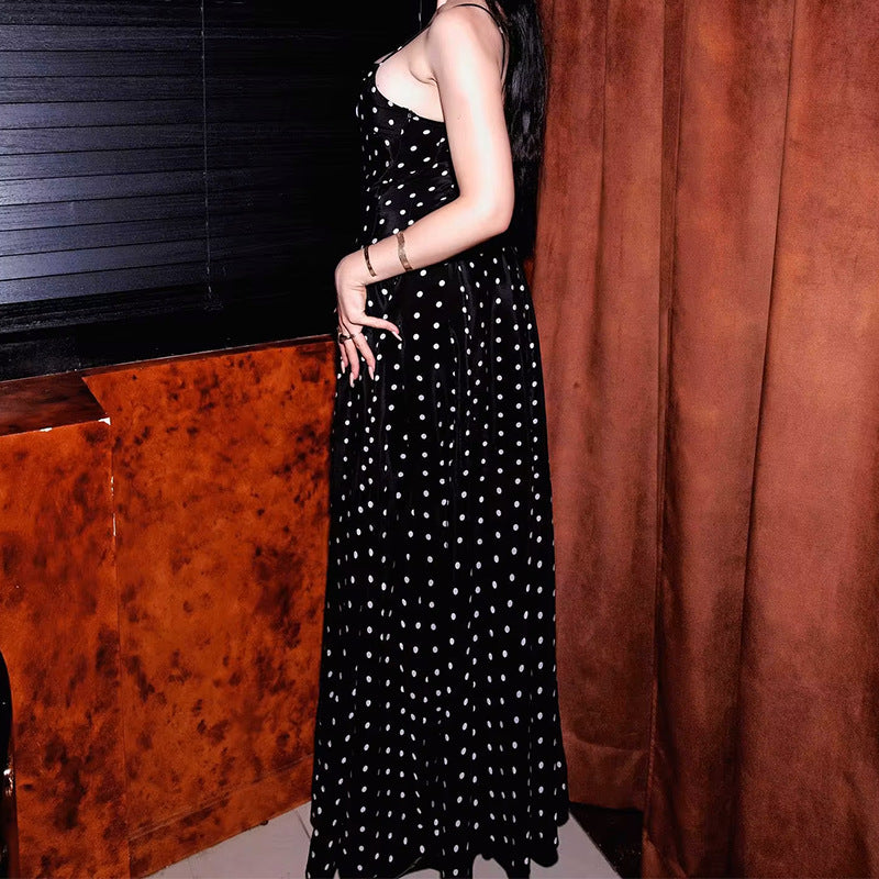 Mila | Elegantes Polka-Dot Maxikleid