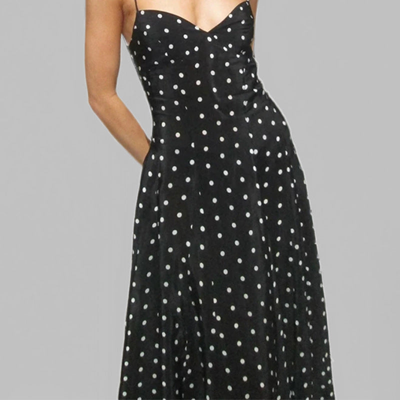 Mila | Elegantes Polka-Dot Maxikleid