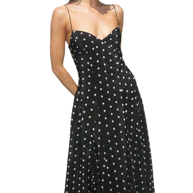Mila | Elegantes Polka-Dot Maxikleid
