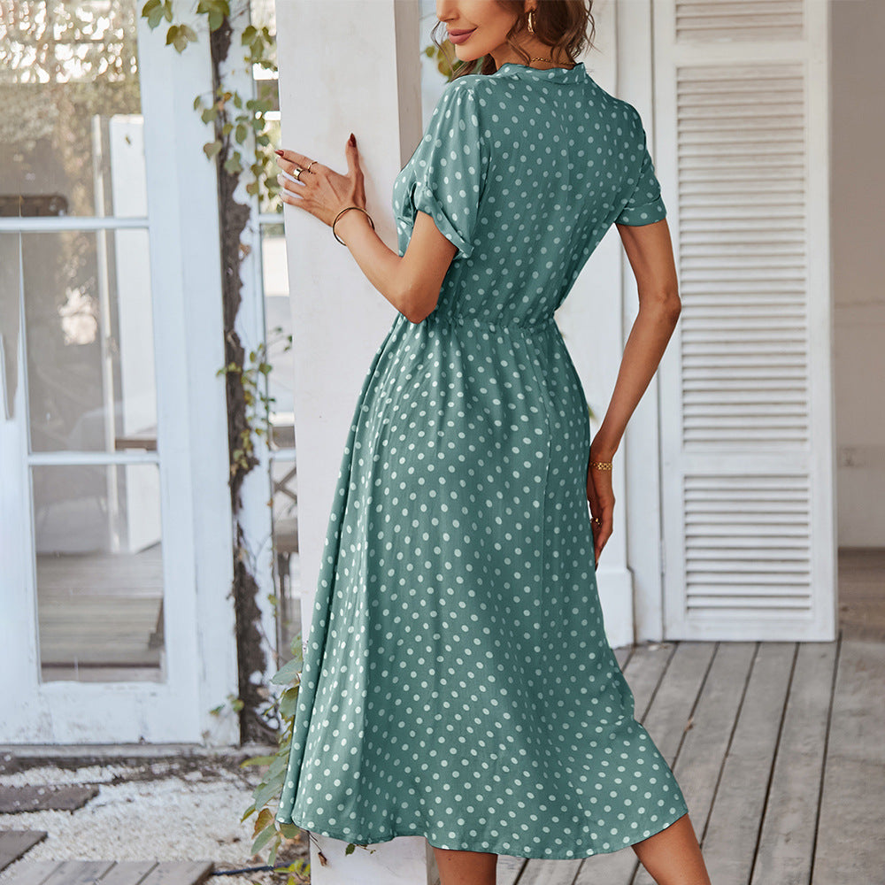 Marlene | Elegantes Polka-Dot Sommer-Midikleid