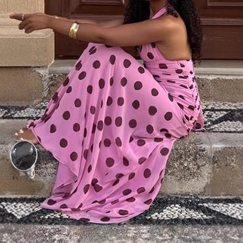 Nora | Elegantes Polka-Punkt Maxikleid