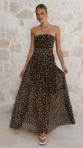 Theresa | Elegantes Polka-Punkt-Maxikleid für den Sommer