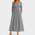 Antonia | Elegantes Wickelmidikleid für den Alltag