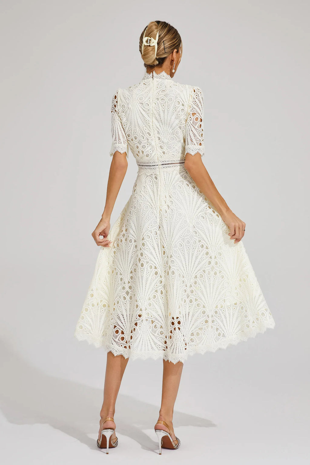 Elfriede | Damen Spitzenkleid Midi Hochzeit