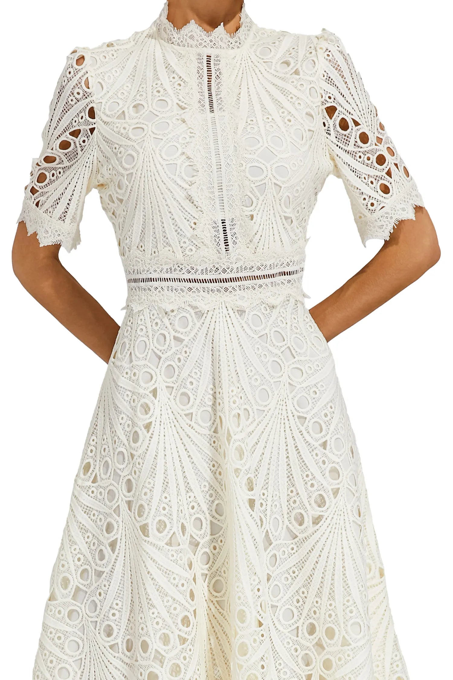 Elfriede | Damen Spitzenkleid Midi Hochzeit