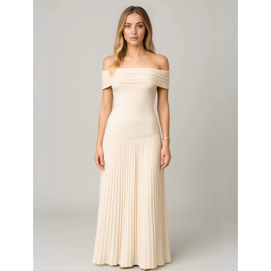 Elira | Damen Maxi Kleid Für Hochzeitsgast Mit Falten Design