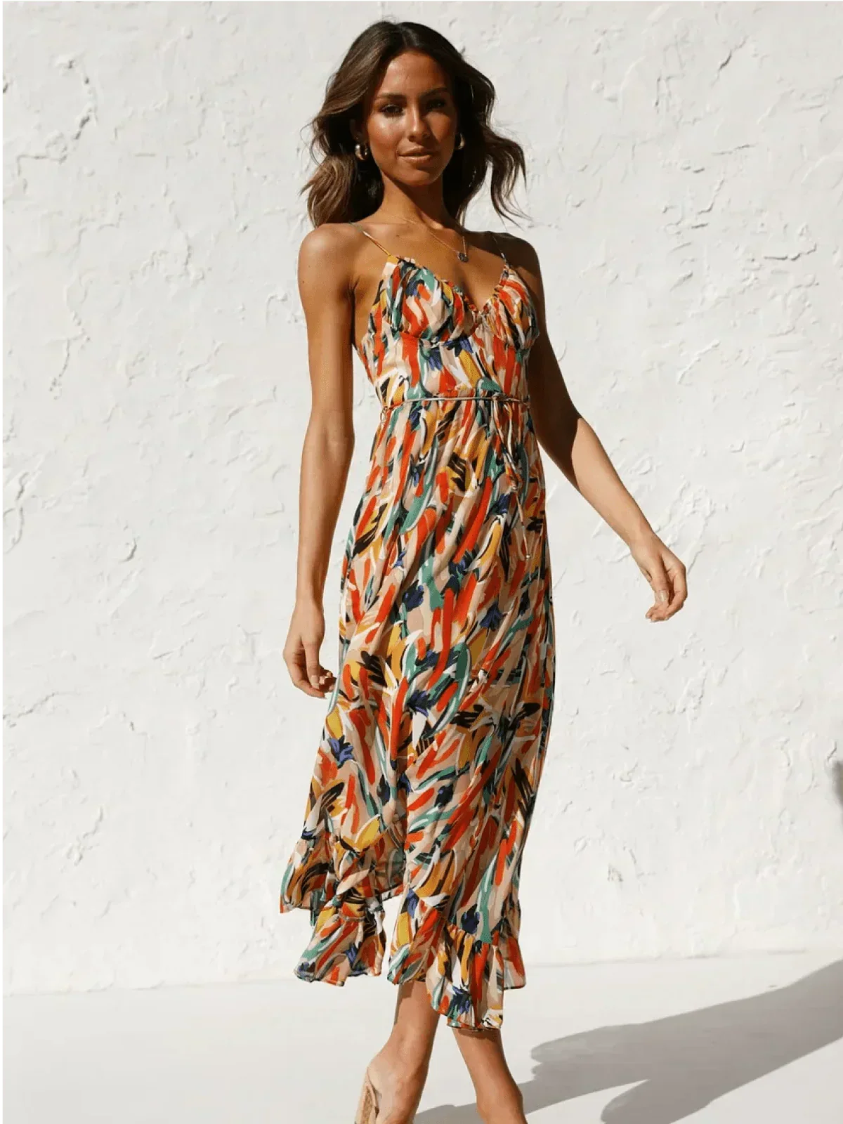 Jada | Buntes Midi-Kleid