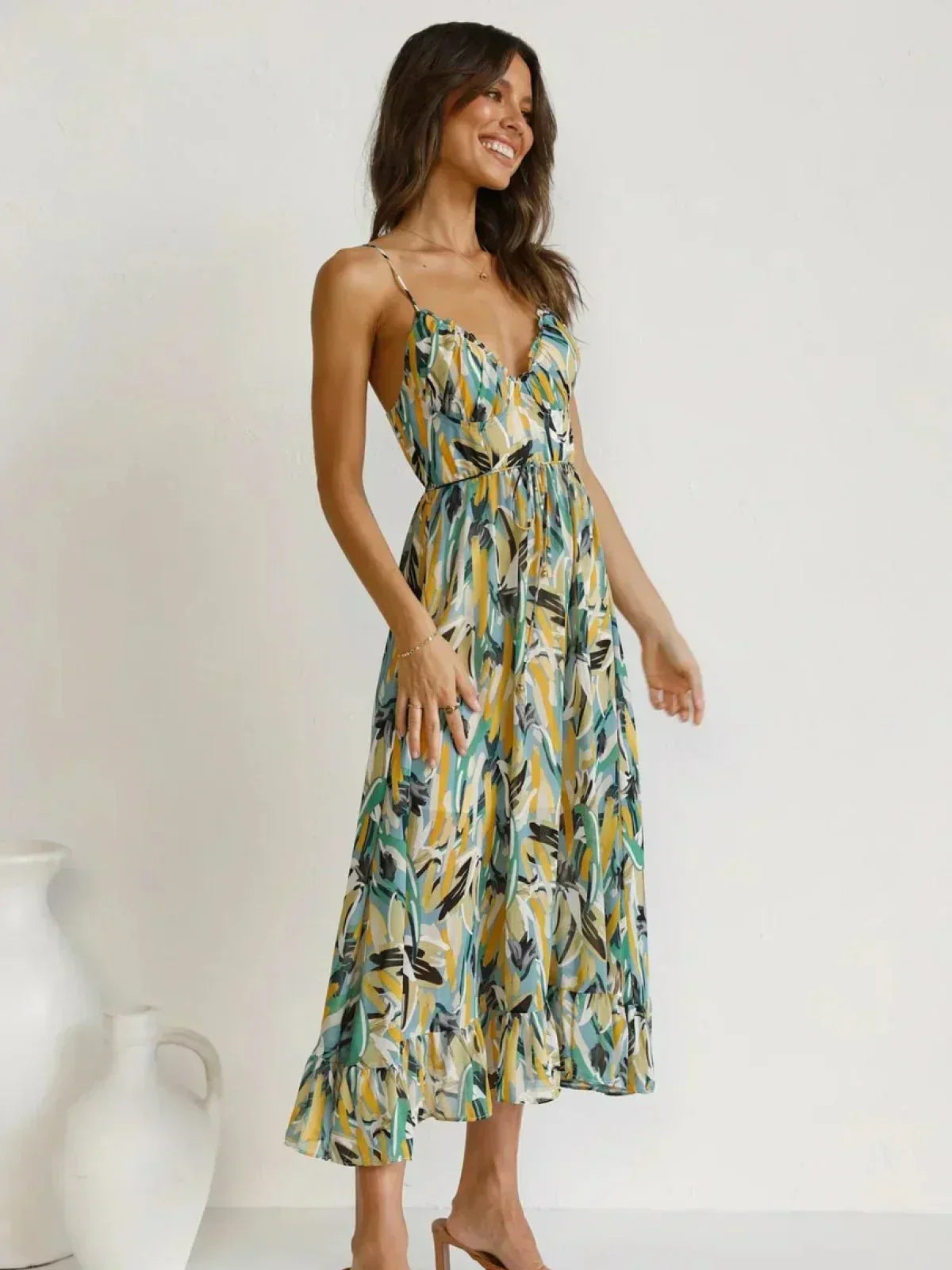 Jada | Buntes Midi-Kleid