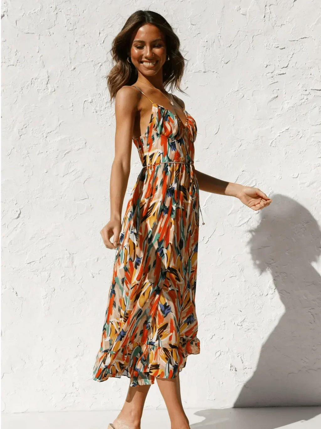 Jada | Buntes Midi-Kleid