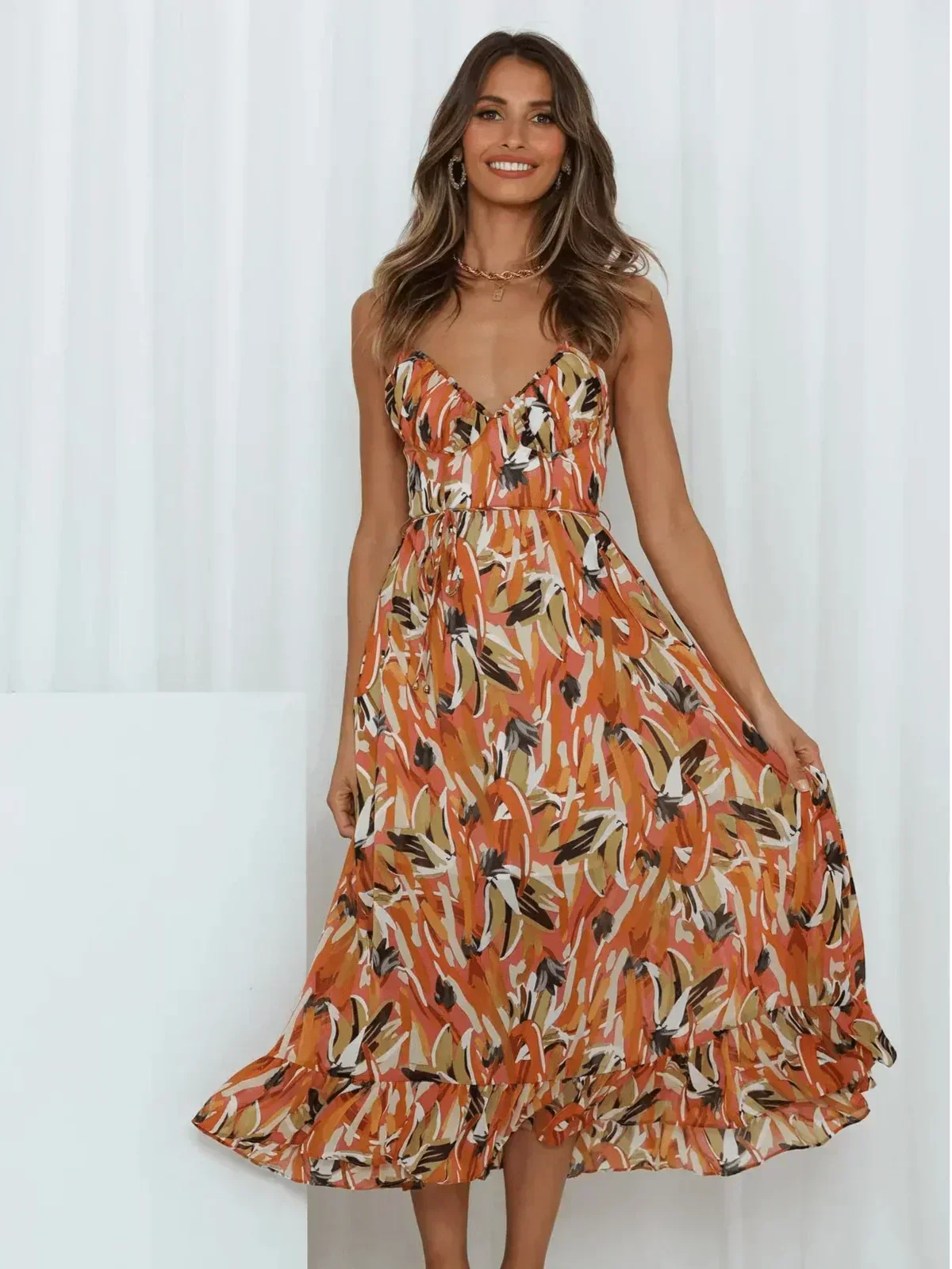 Jada | Buntes Midi-Kleid
