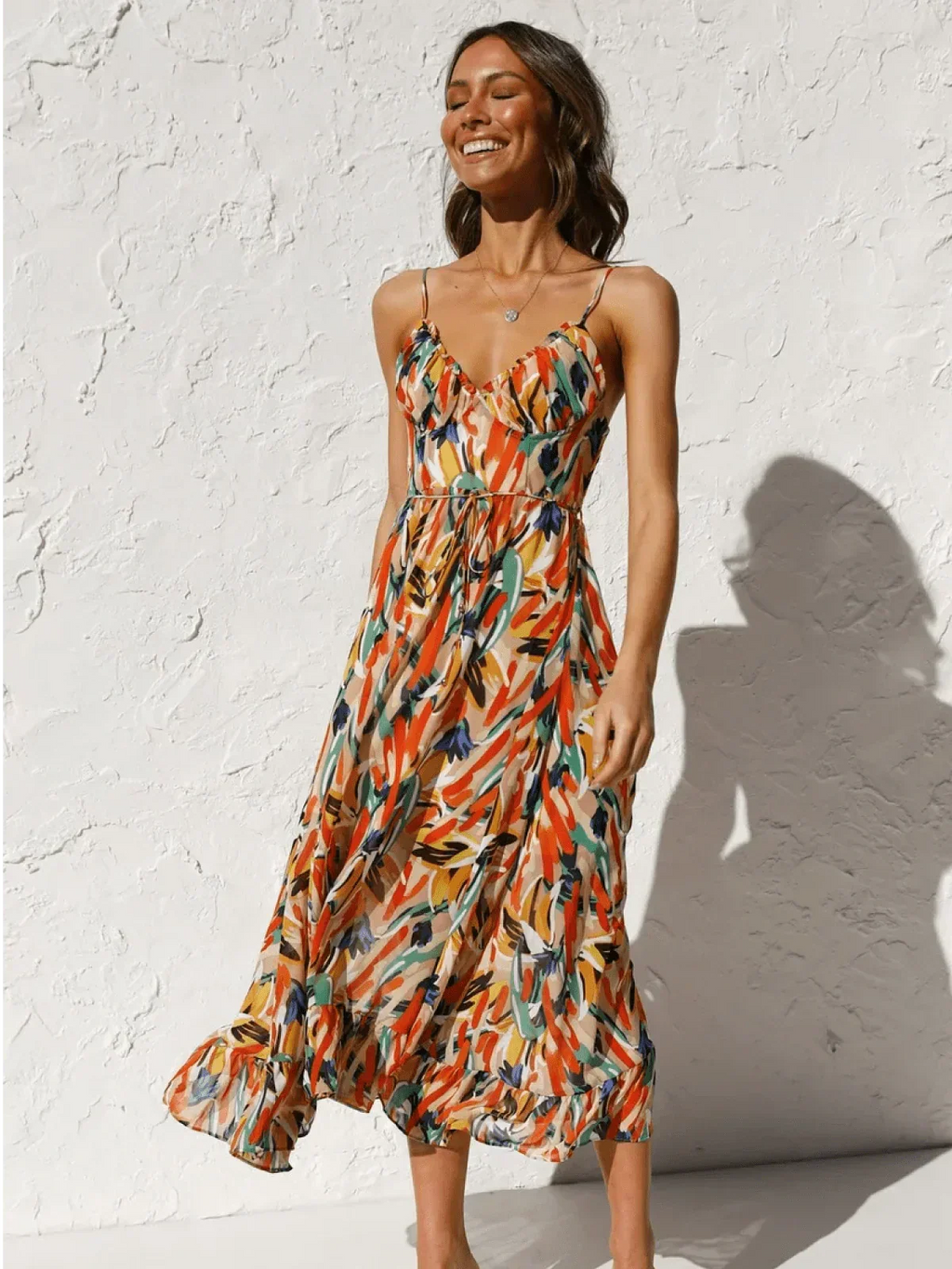 Jada | Buntes Midi-Kleid