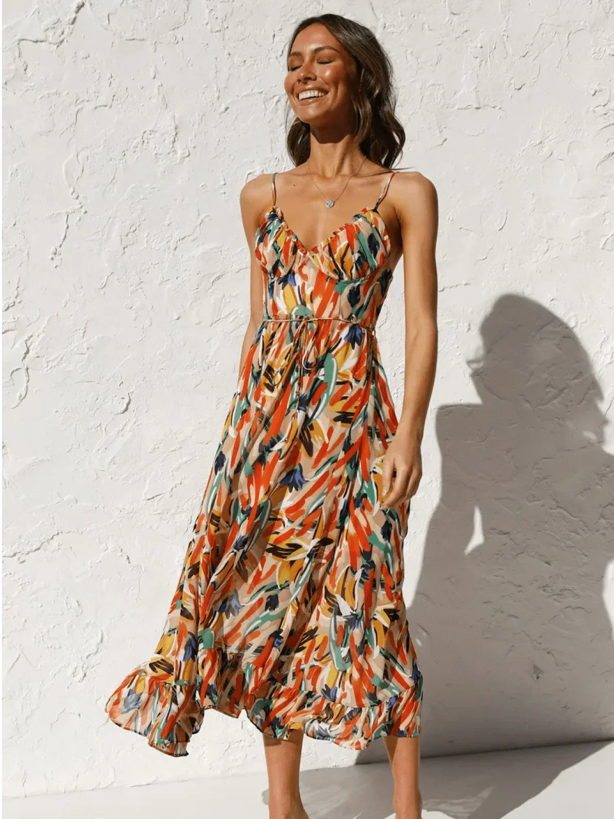 Jada | Buntes Midi-Kleid