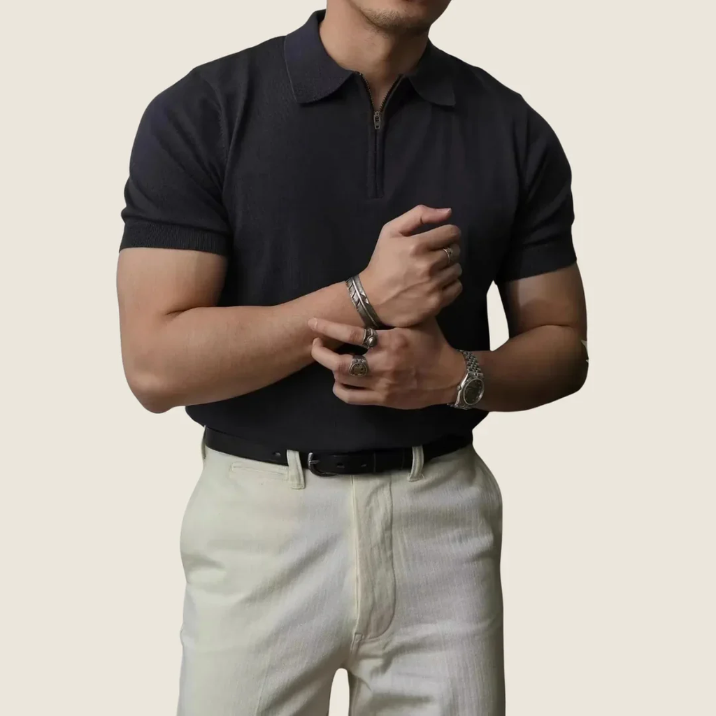 Erik | Herren Poloshirt mit Reißverschluss Sommer – Polo Zipper Herren 2026