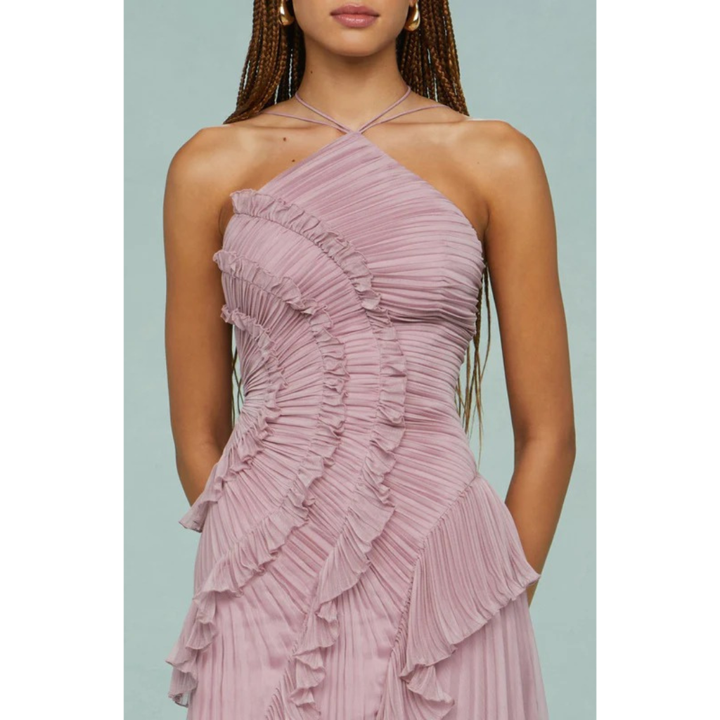 Elora | Damen Maxi Sommerkleid Rüschen Neckholder