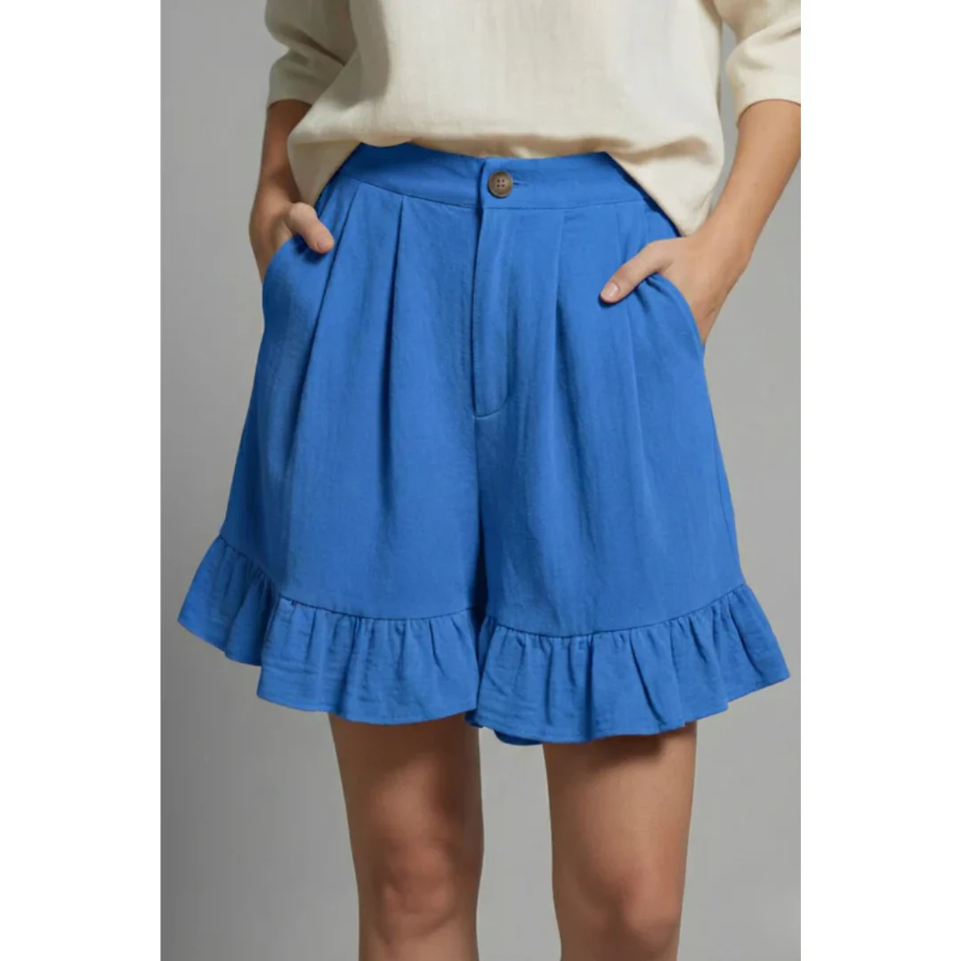 Enya | Damen Shorts Rüschen Saum Urlaub – Rüschen Shorts Damen Sommer 2026