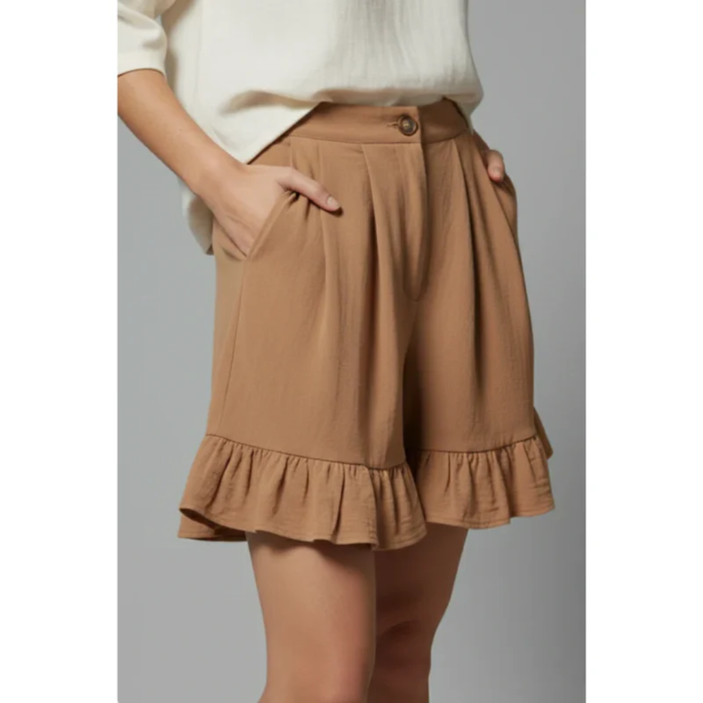 Enya | Damen Shorts Rüschen Saum Urlaub – Rüschen Shorts Damen Sommer 2026