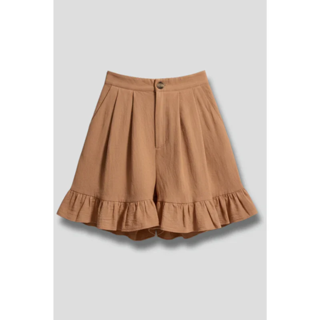 Enya | Damen Shorts Rüschen Saum Urlaub – Rüschen Shorts Damen Sommer 2026