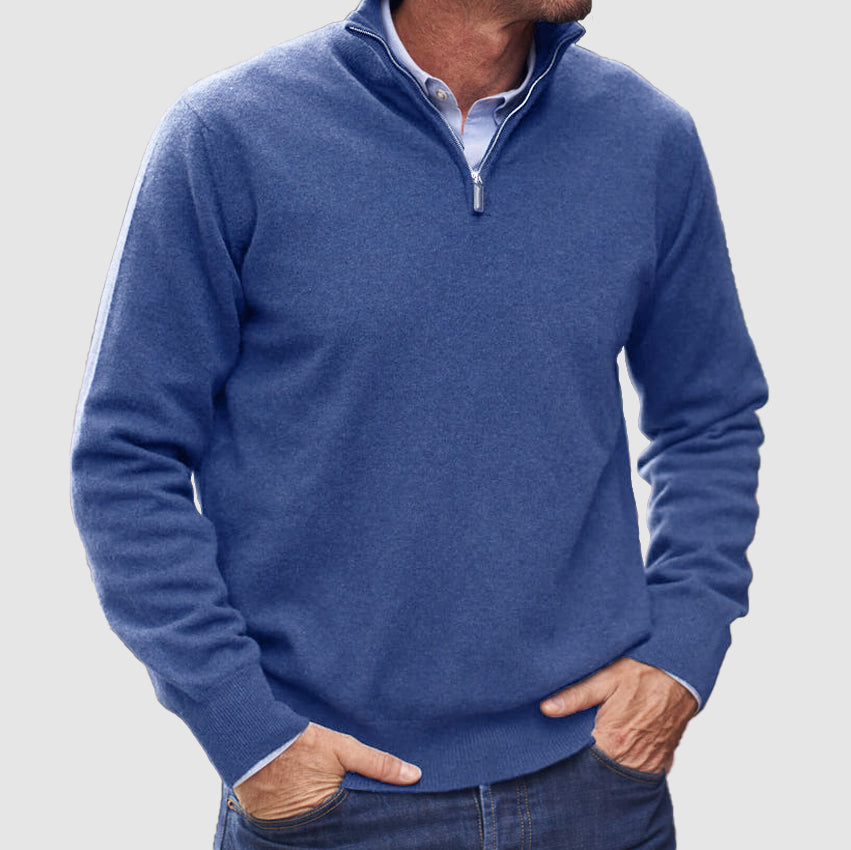 Erasmus | Herren Half-Zip Pullover Langarm Strickpullover