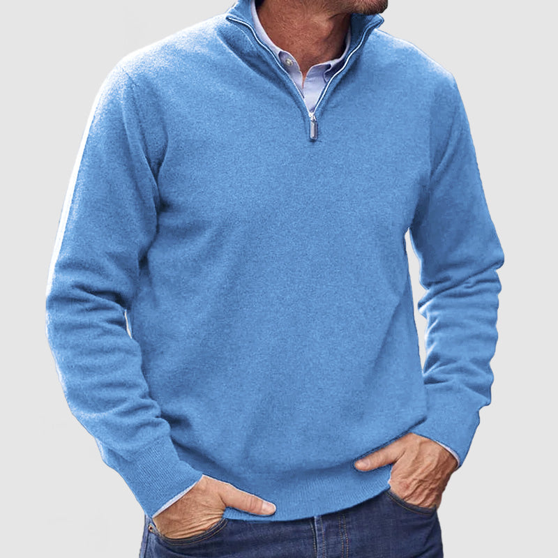 Erasmus | Herren Half-Zip Pullover Langarm Strickpullover
