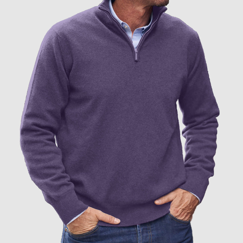 Erasmus | Herren Half-Zip Pullover Langarm Strickpullover