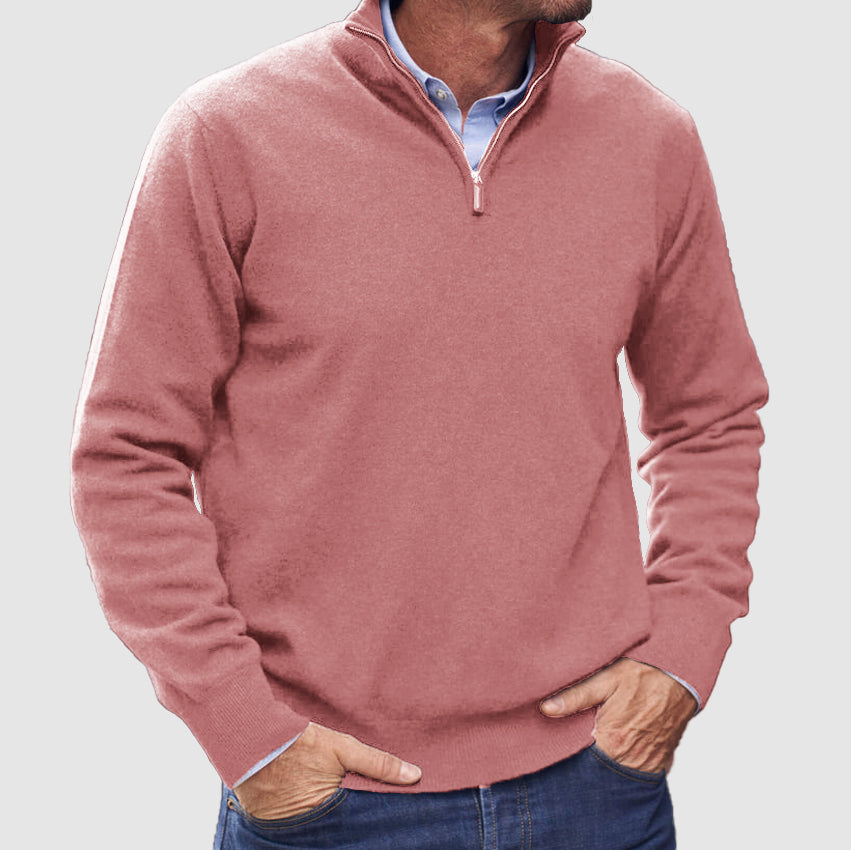 Erasmus | Herren Half-Zip Pullover Langarm Strickpullover