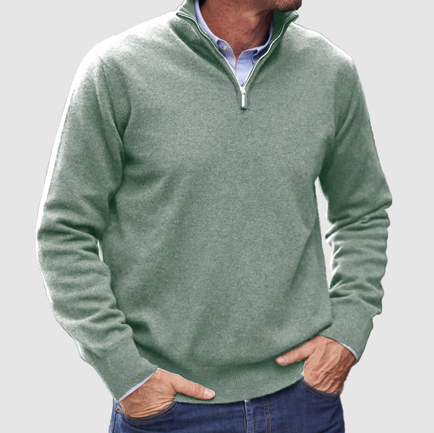 Erasmus | Herren Half-Zip Pullover Langarm Strickpullover