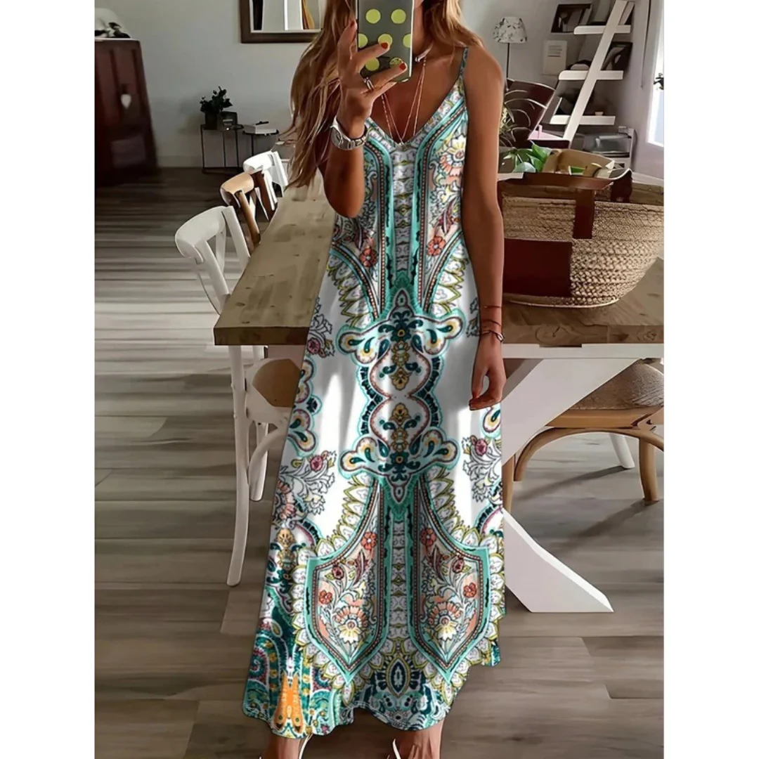 Estela | Damen Bequemes Sommerkleid Maxi