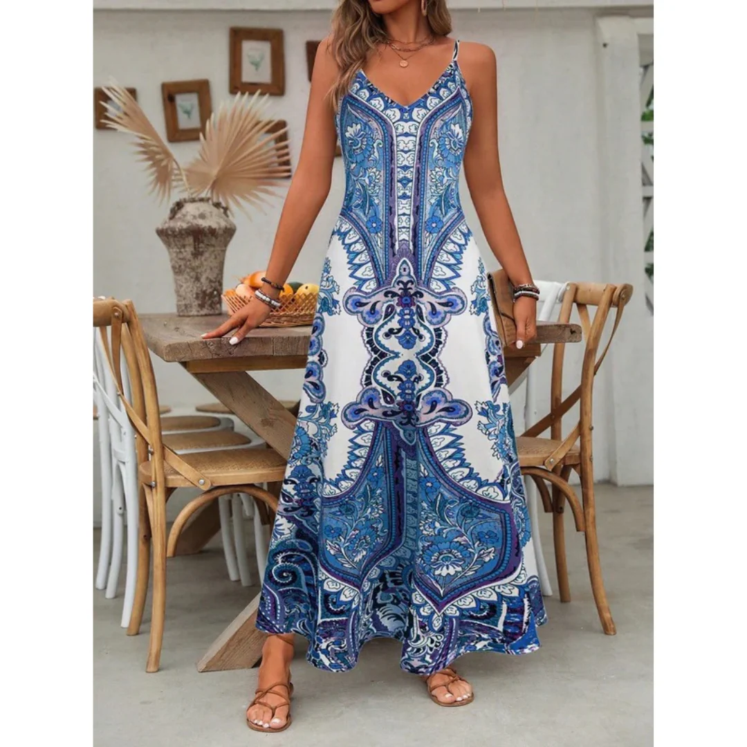 Estela | Damen Bequemes Sommerkleid Maxi