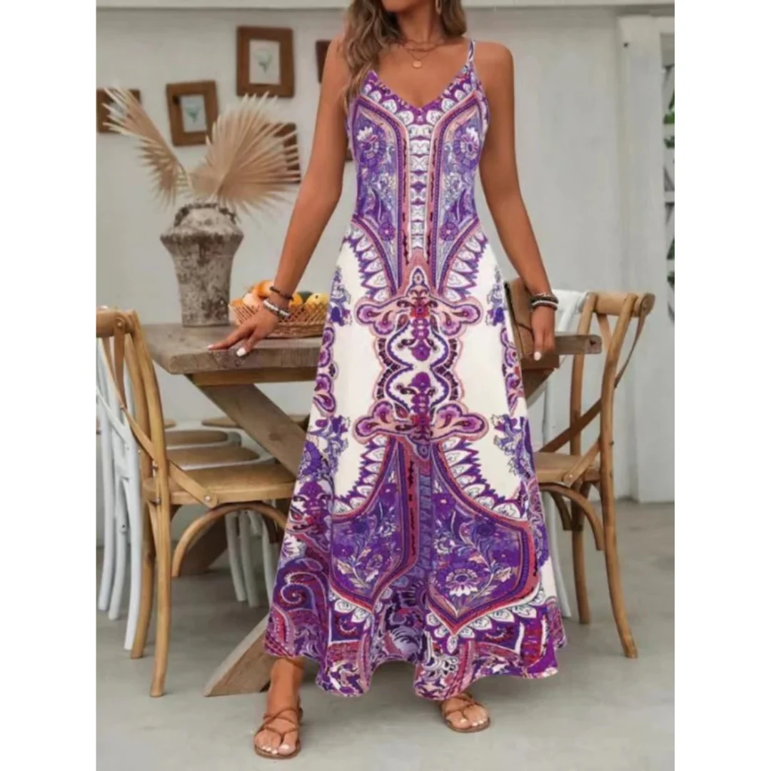 Estela | Damen Bequemes Sommerkleid Maxi
