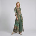 Weites Jumpsuit Set mit Rundhalsausschnitt und Langer Offener Tunika