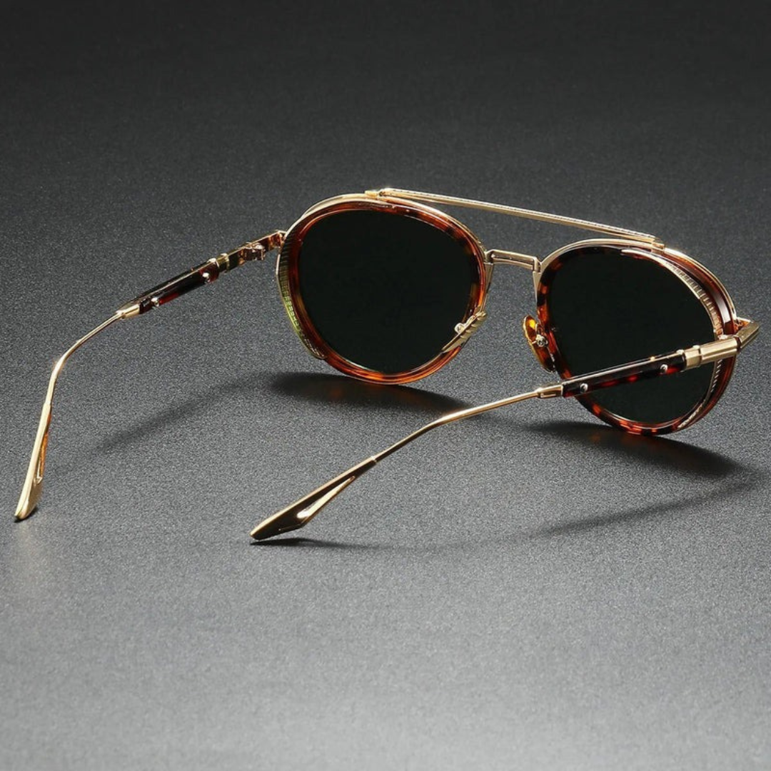 Ethan | Herren Sonnenbrille Aviator Retro Gold Polarisiert