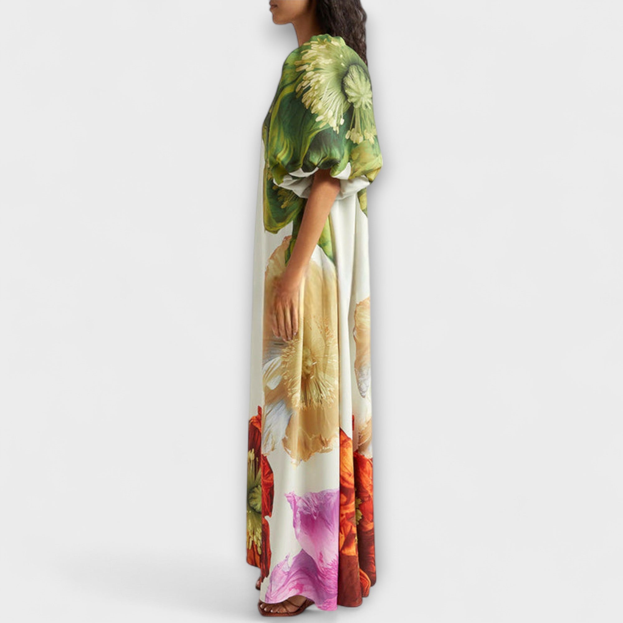 Eulalie | Damen One-Shoulder Asymmetrisches Maxikleid