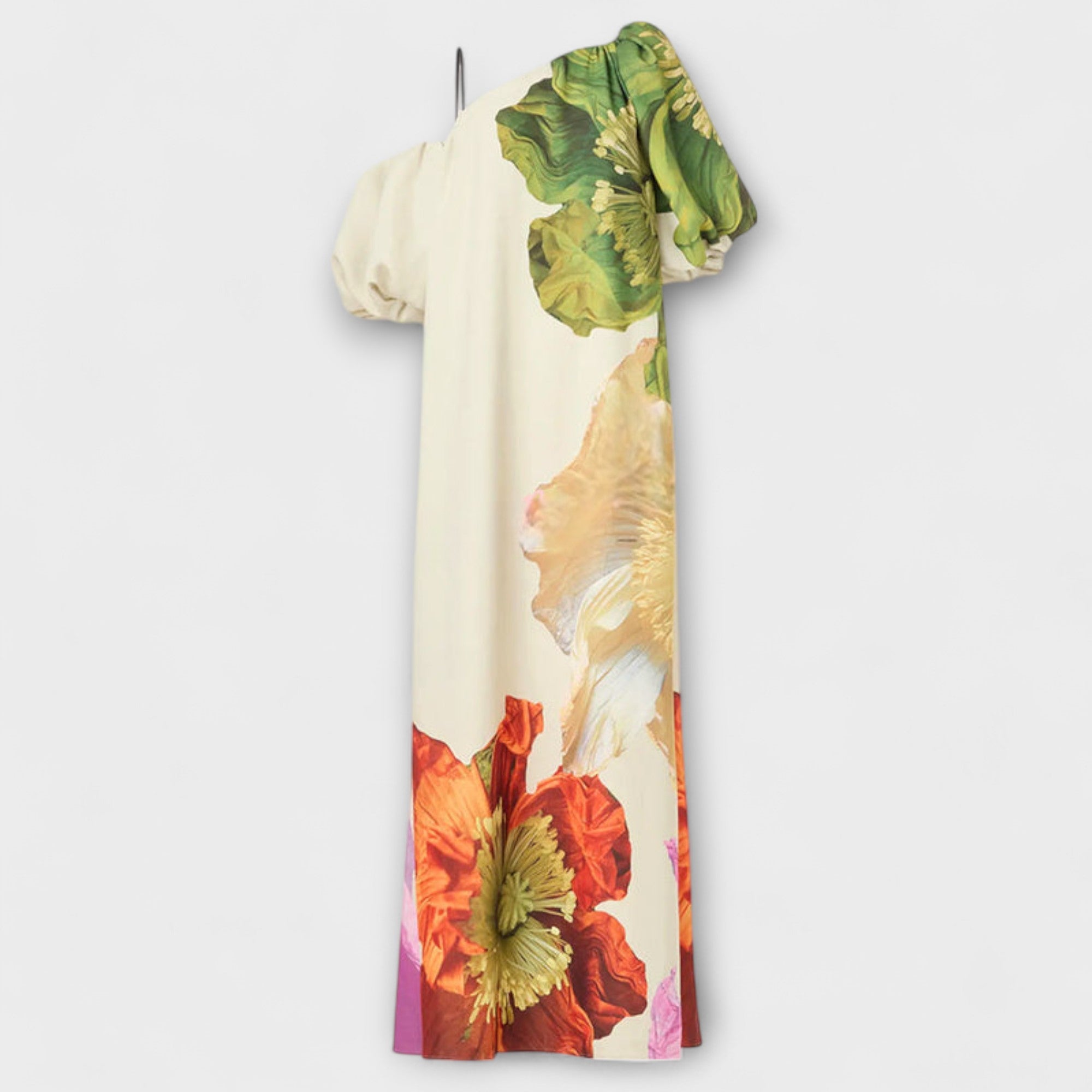 Eulalie | Damen One-Shoulder Asymmetrisches Maxikleid