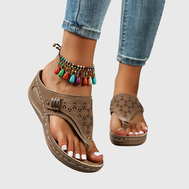 Damen Lässig Orthopädsiche Plateau Sandalen