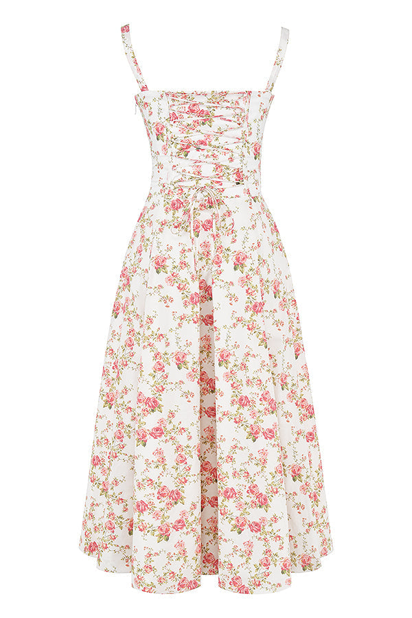 Antonia | Damen Hochzeitsgast Midikleid mit taillenformendem Schnitt