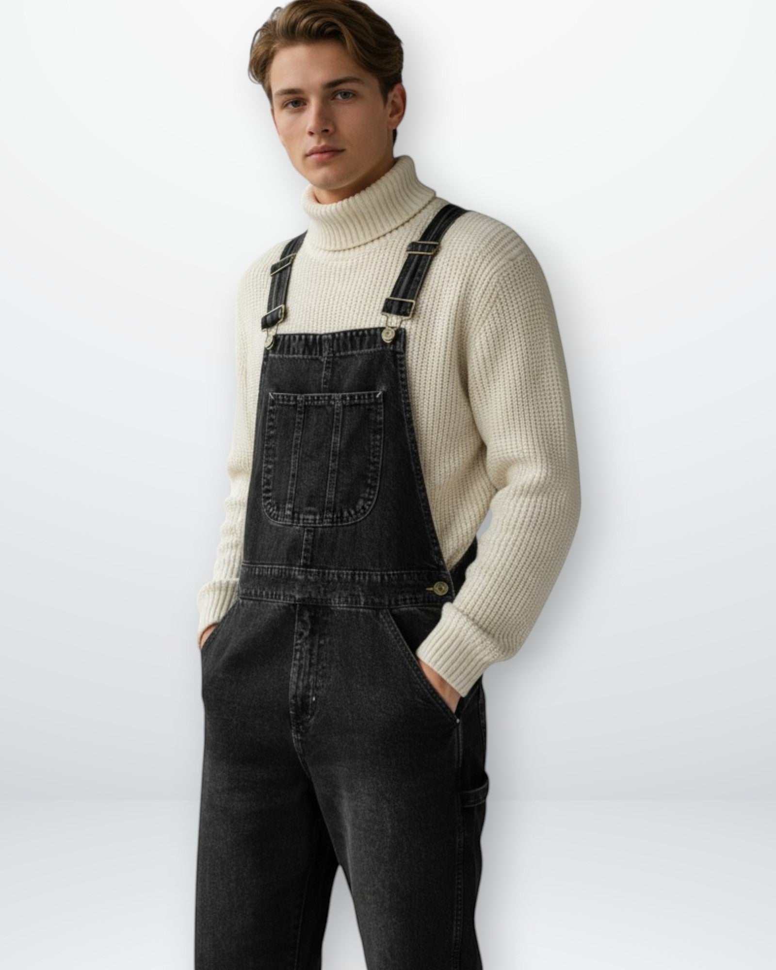 Jeans Latzhose für Herren mit verstellbaren Trägern - lang