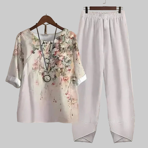 Felicitas | Damen Schmetterling Print Freizeitset