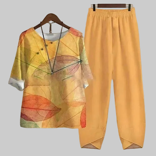 Felicitas | Damen Schmetterling Print Freizeitset
