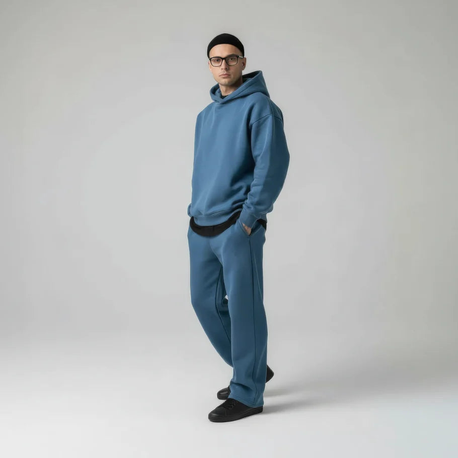 Oversized Loungewear Set für Herren mit Kapuzen Sweatshirt und Jogginghose