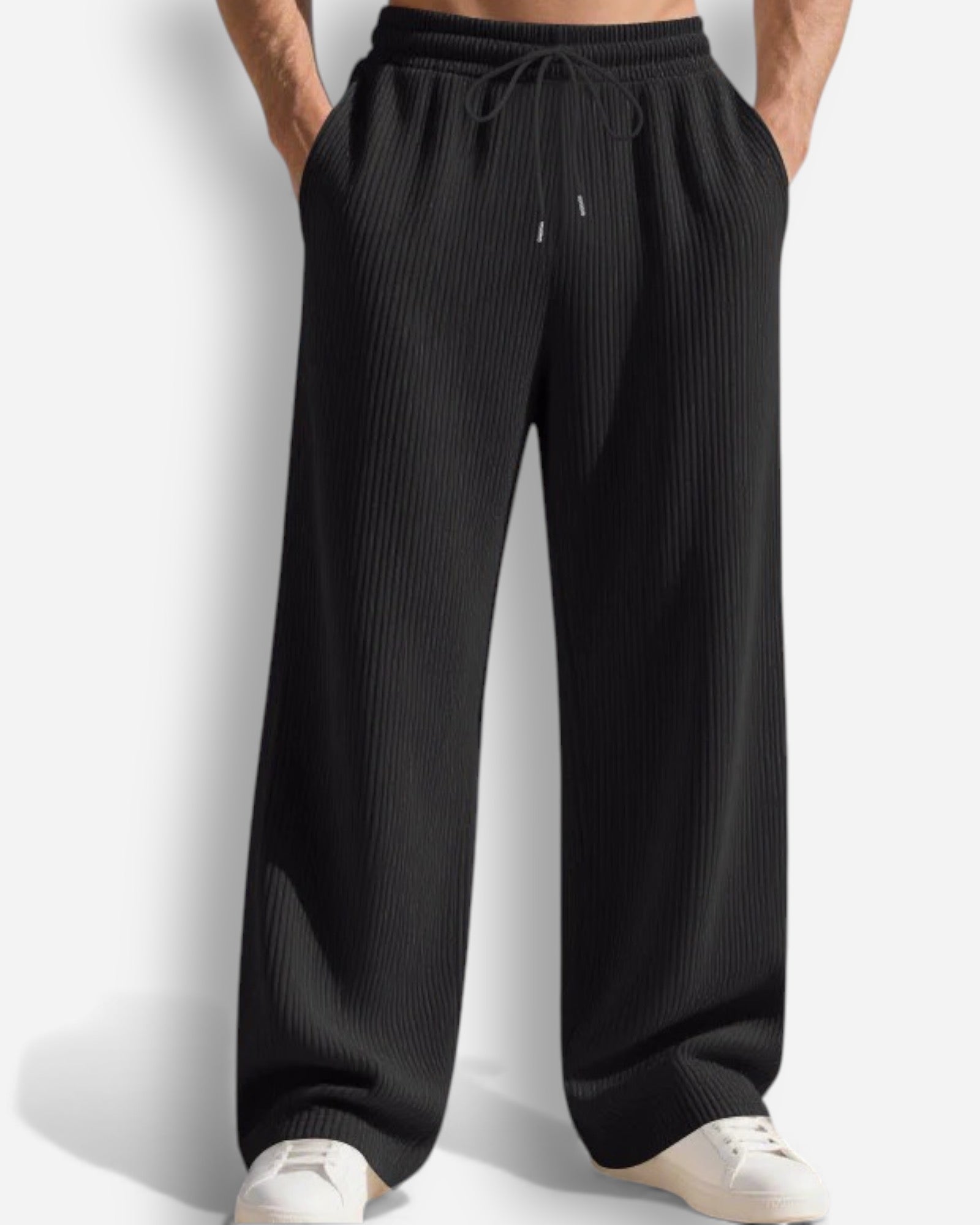 Freizeithose für Herren mit Elastischem Bund und Streifenmuster