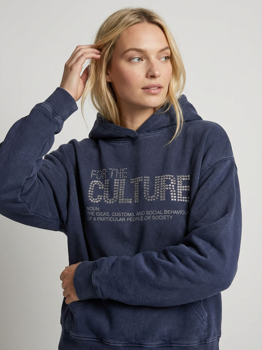 Unisex Hoodie in kurzer Länge mit Druckmuster