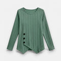 Elegantes Langarmshirt Damen mit Asymmetrischem Saum