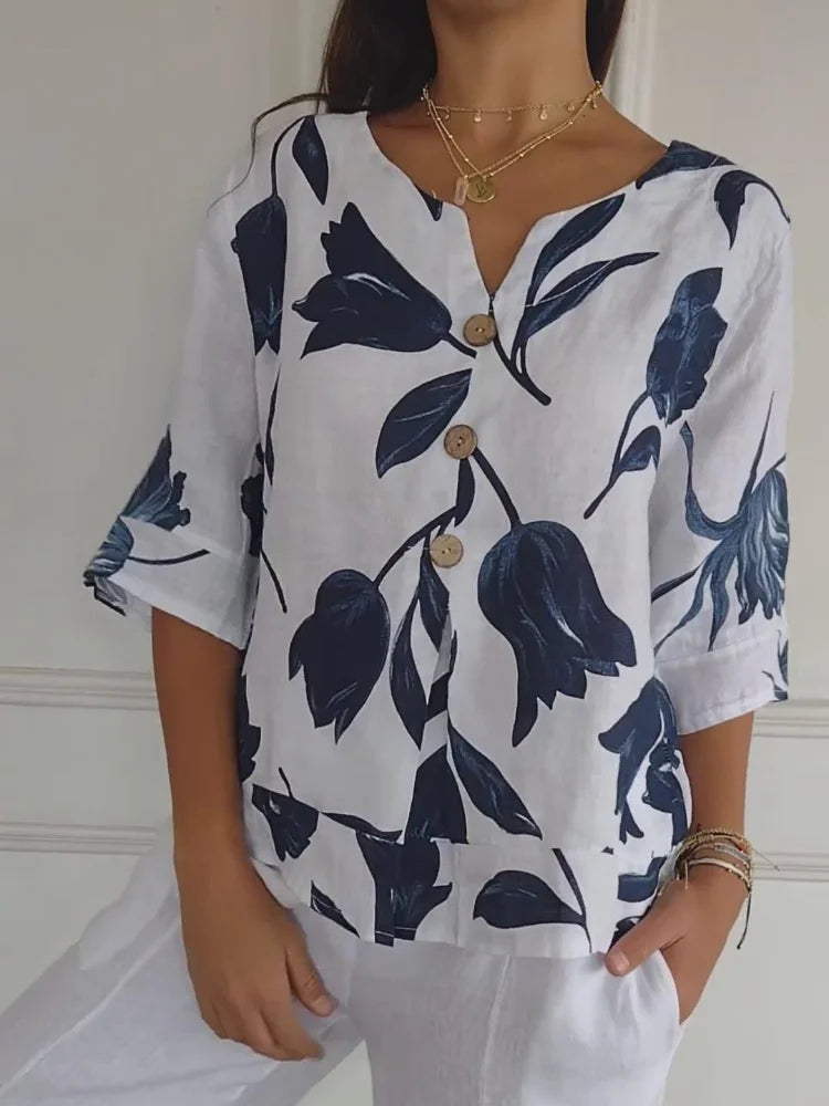 Maja | Fließende Blumenbluse