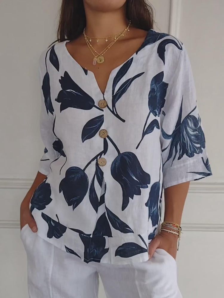 Maja | Fließende Blumenbluse