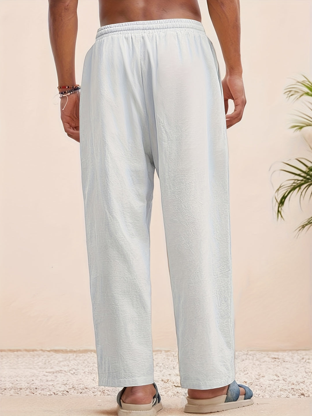Herren Casual Weite Sommerhose mit Kordelzug